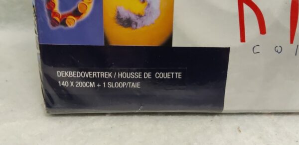 Boussac Brocante - Housse de couette bleue pour enfants avec taie d'oreiller, imprimé motocross/ motos 140x200cm 100% coton - Lot 45
