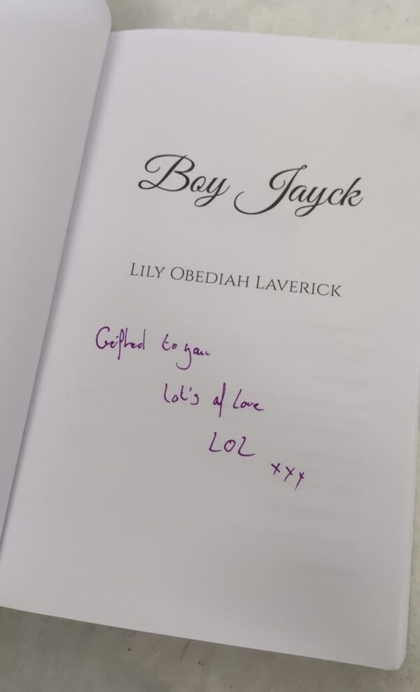Boussac Brocante - Superbe livre Boy Jayck écrit et offert par Lily O. Laverick et signé avec amour par l'auteur - Lot 46